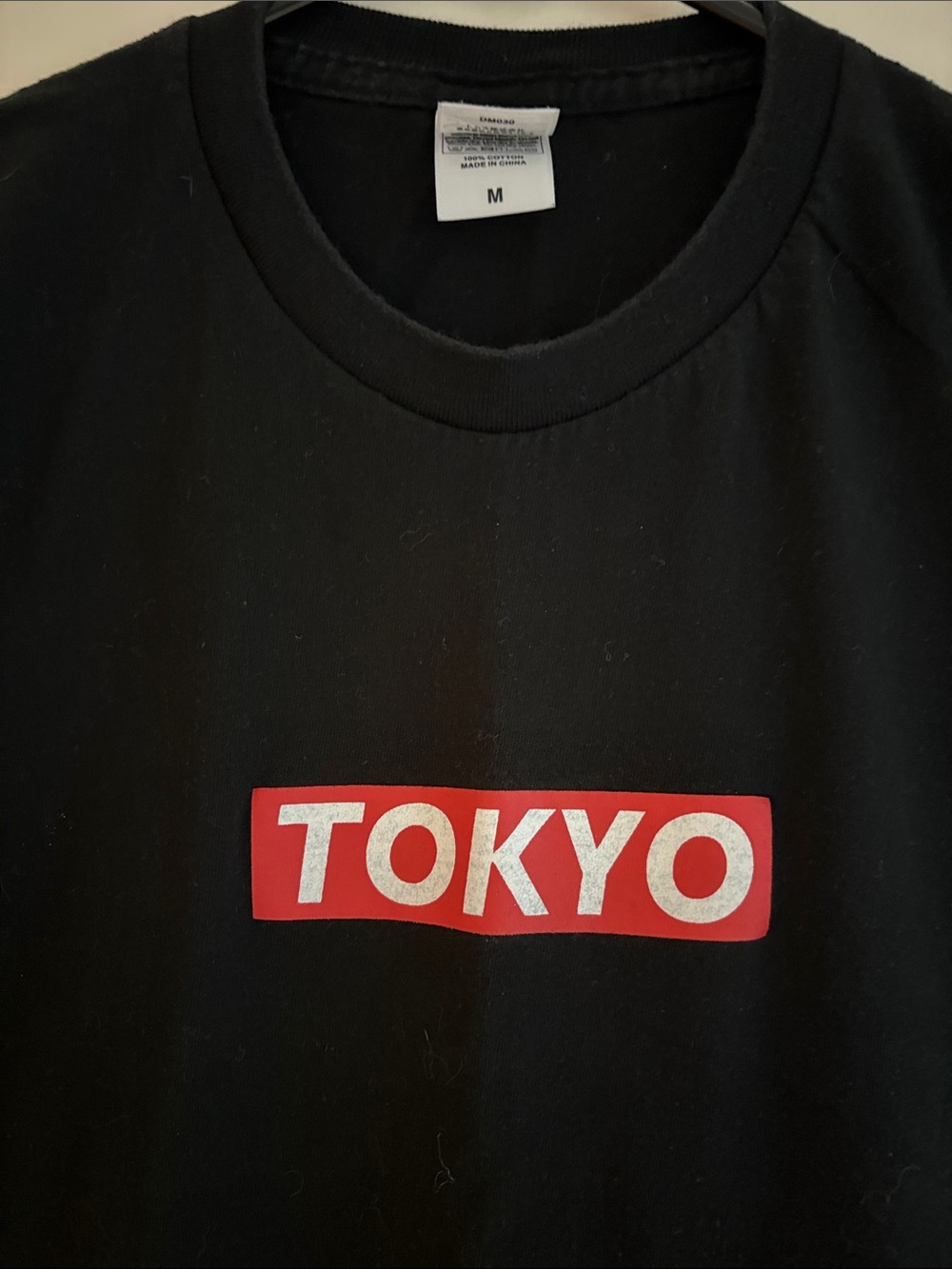 TOKYO Graphic Black Men's T-Shirt Size Medium